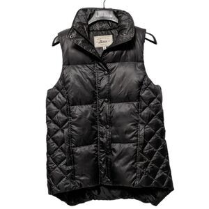 BASS Quilted Down Herringbone High Low Vest S